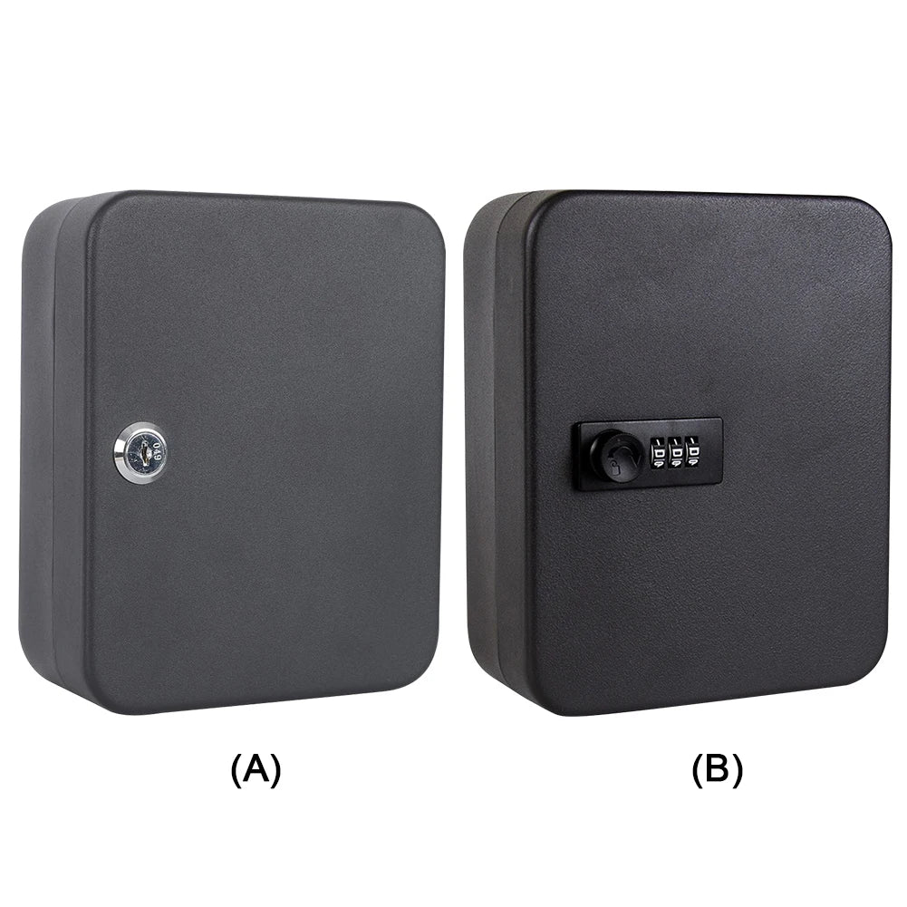 Combination Key Cabinet – Wall-Mounted 20 Key Organizer with Key/Code Lock for Secure Key Storage