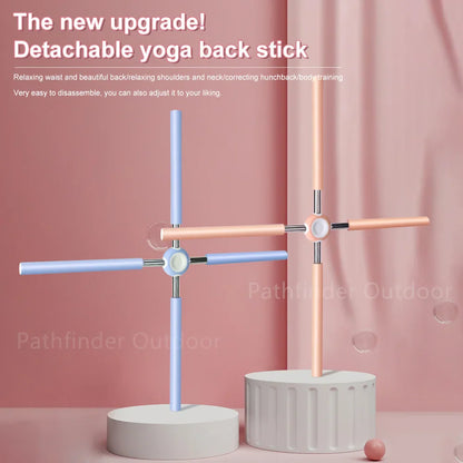 Adjustable Yoga Hunchback Corrector: Stainless Steel Body Stick for Improved Posture, Standing Training - Gym & Home Sports Equipment