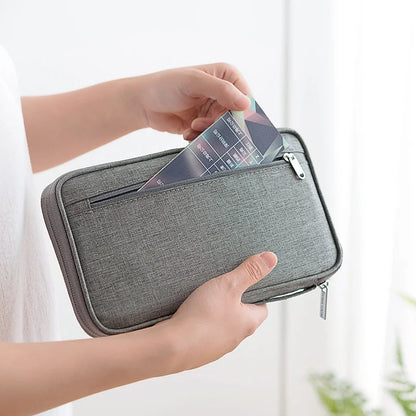 Family Passport Holder - Multi-Functional Document Organizer Case for Travel Accessories and Cardholder