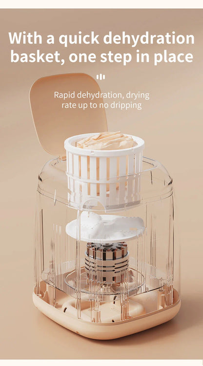 Small Fully Automatic Washing Machine – Mini Washer with Spin Dryer for Underwear & Children's Clothes, 220V