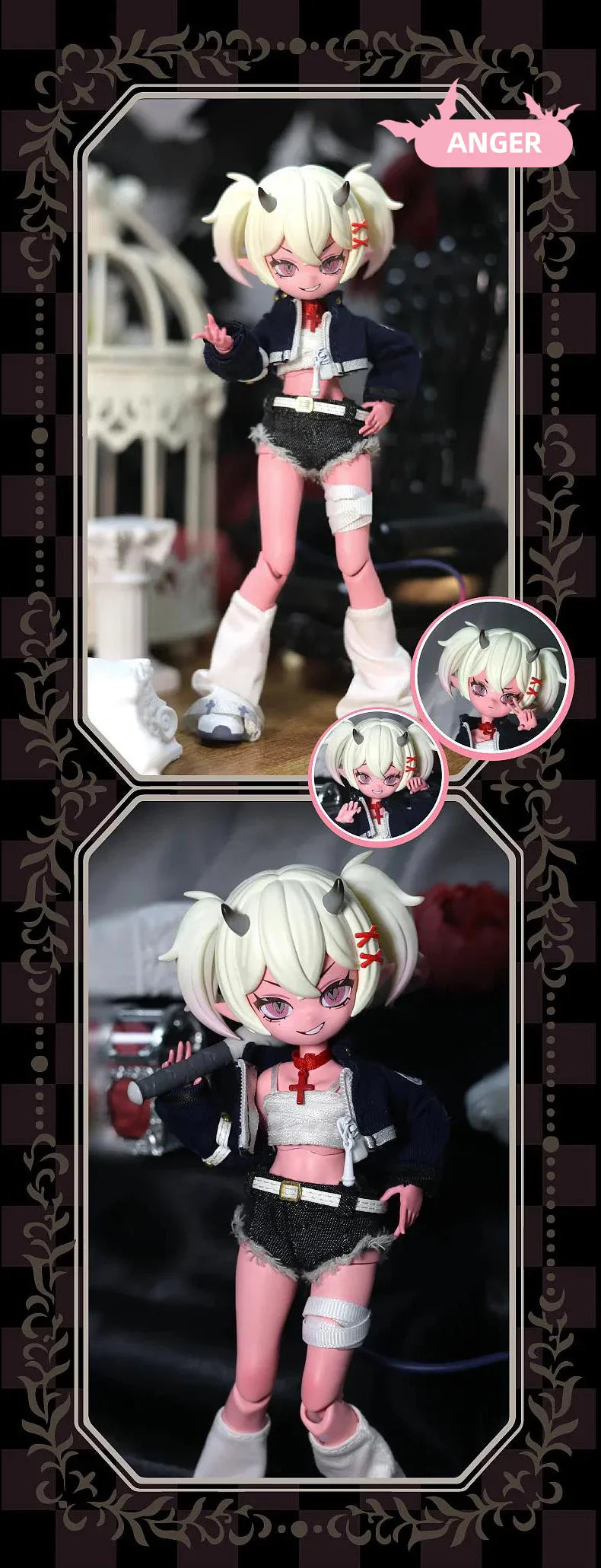 Genuine Devil's Horns Blind Box — 1/8 Movable Doll Ornament, Trendy Collectible Toy for Kids & Gift