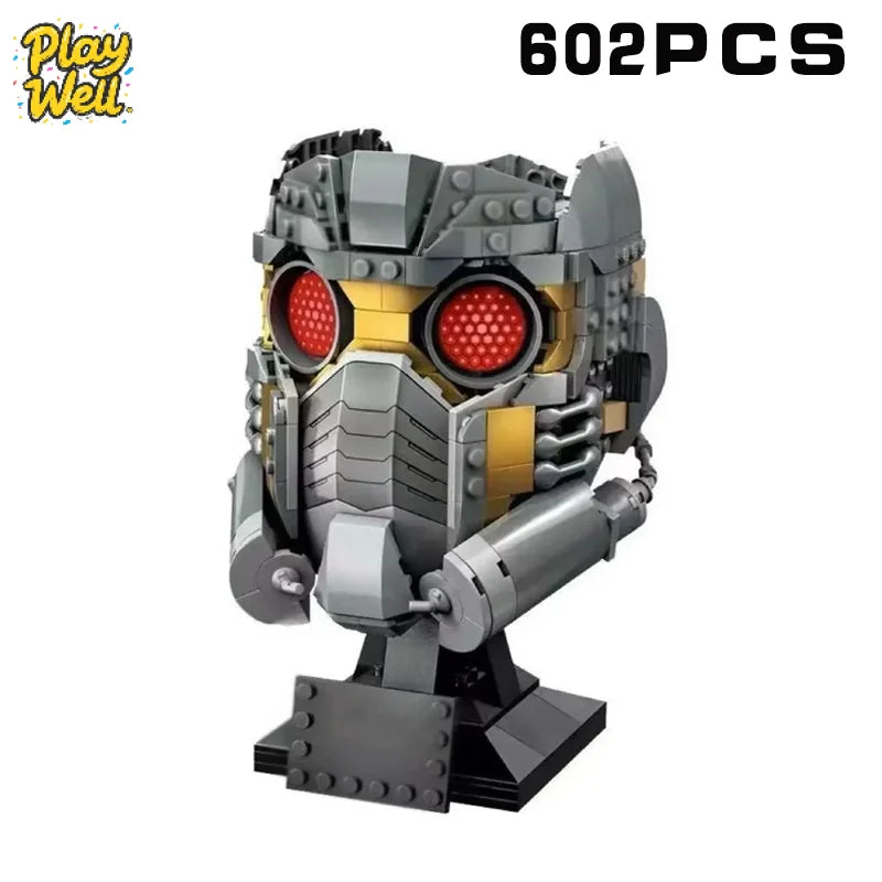 MOC Space Wars Helmet Building Blocks — Stormtrooper & Vader Fighter Model Bricks Toy, Birthday & Xmas Gift for Kids, Home Decor
