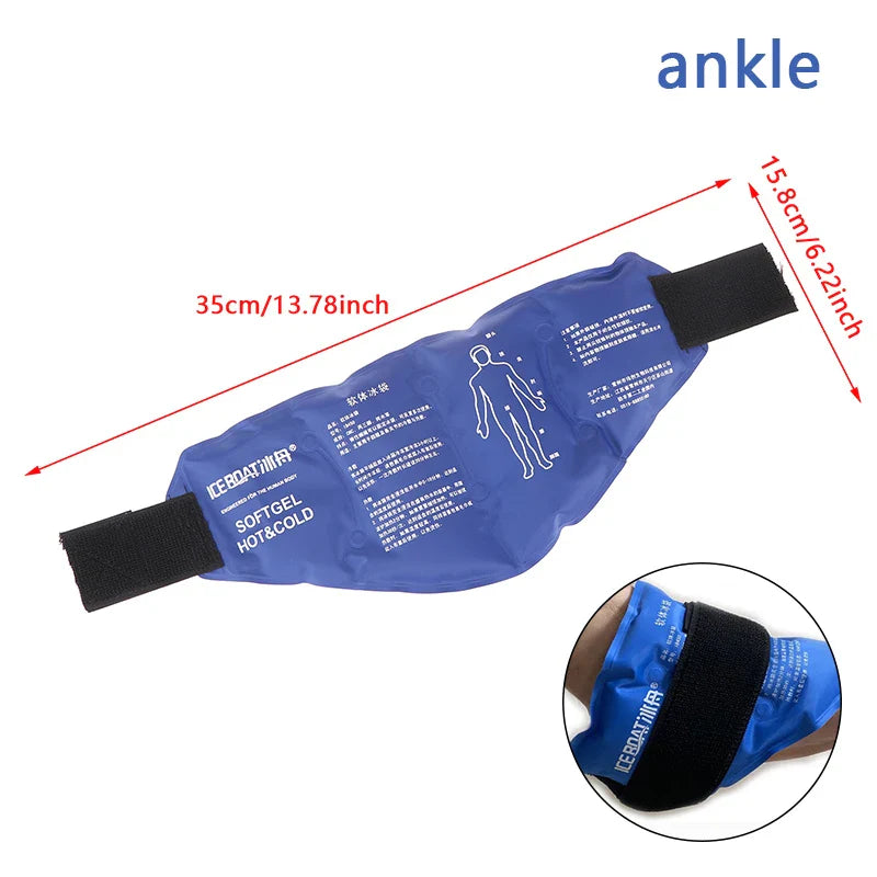 Ankle Brace Ice Pack Wrap – Reusable Hot & Cold Gel Therapy for Injuries, Sprains & Pain Relief