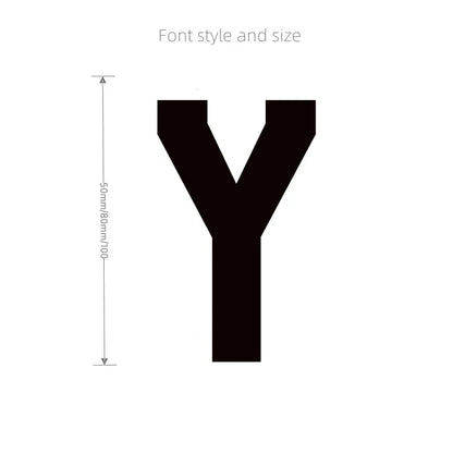 3D Mirror Acrylic Alphabet Wall Stickers – Black English Letters & Numbers for Personalized Door & Room Decor