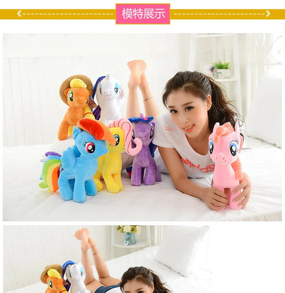 20cm My Little Pony Plush Toy – Twilight Sparkle, Rainbow Dash, Applejack, Rarity, Fluttershy & Pinkie Pie Soft Filled Doll Gift
