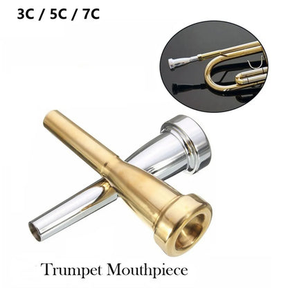 Professional Trumpet Mouthpiece: Gold Plated Design in 3C/5C/7C Sizes - Exceptional Craftsmanship for Advanced Players