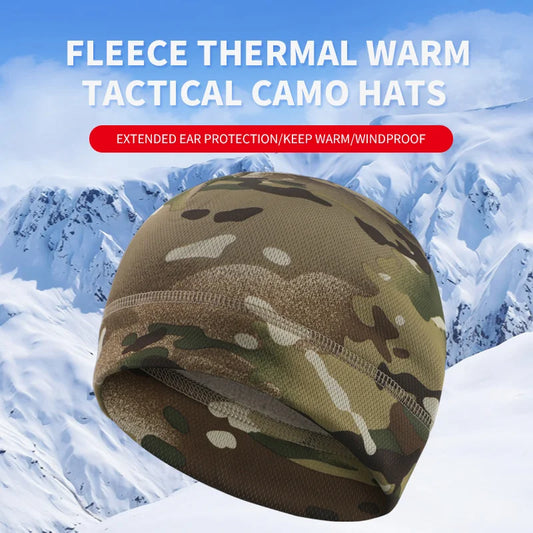 Men & Women Winter Fleece Watch Cap — Windproof Tactical Beanie for Hiking, Hunting & Outdoor Use