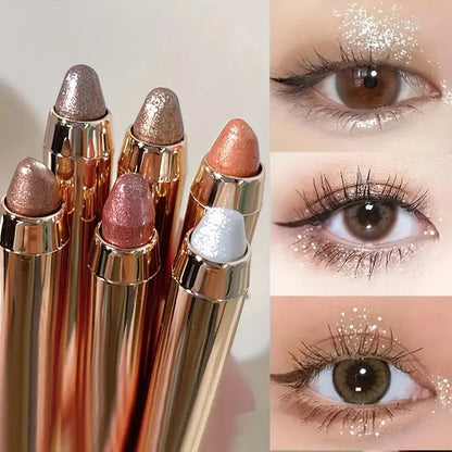 Double-Sided Eyeshadow Stick – Highlighter & Brightening Pen with Pearly Glitter & Matte Finish