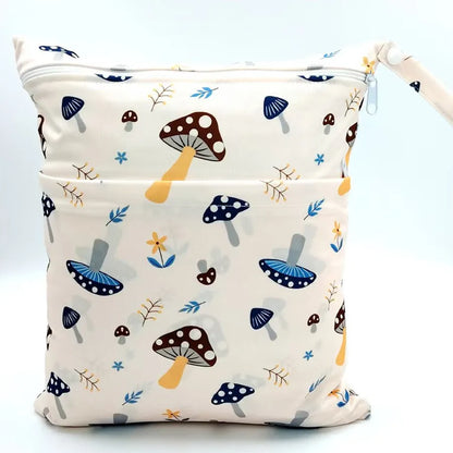 Sigzagor Wet & Dry Baby Diaper Bag – Waterproof Reusable Washable Nappy Bag with Double Zippers