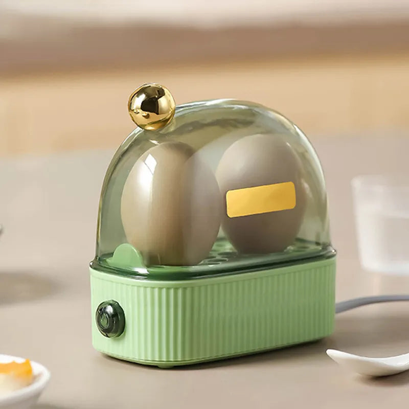 120W 220V Electric Egg Boiler & Poacher - Automatic Mini Breakfast Machine for 2 Eggs, Portable Food Steamer