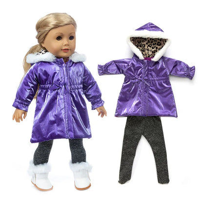 18-Inch Girl Doll Winter Coat – Jacket Outfit for 43cm Newborn Baby Dolls