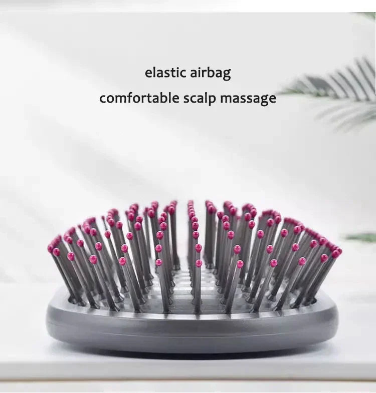 Girls Airbag Hairbrush — Wet & Curly Hair Detangling Comb, Scalp Massage Tool for Salon Styling