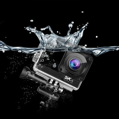 F6W Action Camera — 5K/4K60FPS, 48MP, 2.2" Touch LCD, EIS, Dual Screen, Wi-Fi, 170° Waterproof 30M, 8X Zoom Sports Camera with Wireless Mic