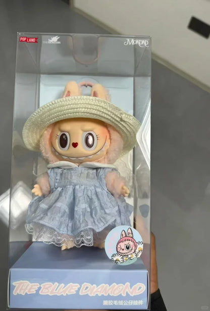 Premium Labubu Zimomo Angel Doll Clothes Set  — 17cm Mokoko Vinyl Pendant Plush & Clothes Set (Fits Labubu 1st & 2nd Gen) — Birthday Gift