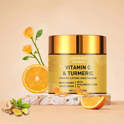 Turmeric Vitamin C Face Cream – Retinol Moisturizer for Firming, Repairing & Brightening Skin