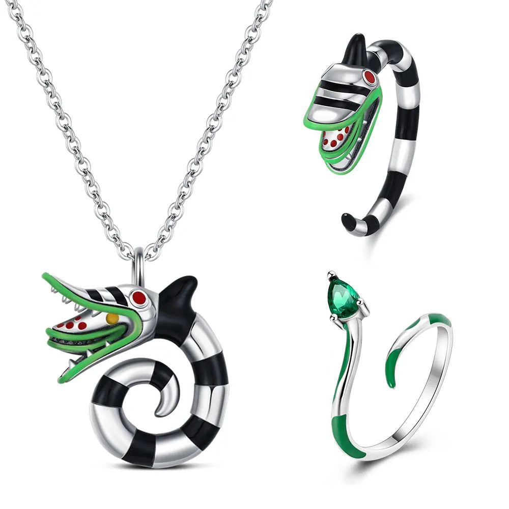 925 Silver CZ Snake Ring – Adjustable Cube Zirconia Finger Ring for Women, Party Jewelry & Fashion Accessory