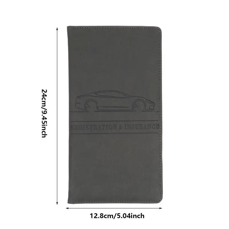 Car Document Holder — Registration & Insurance Organizer for Auto and Truck, Essential Driver Compartment Accessory