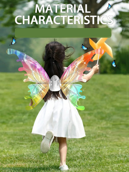 Moving Luminous Music Elf with Butterfly Wings – Indoor/Outdoor Back Decoration Toy Gift (No Battery Included)"