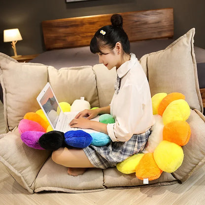 40/60cm Sunflower Plush Pillow — Soft Flower Cushion for Sofa, Bed & Room Decor, Kawaii Gift