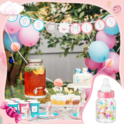 12Pcs Mini Feeding Bottles - Baby Shower Favor Candy Bottles for Birthday Gift Decor