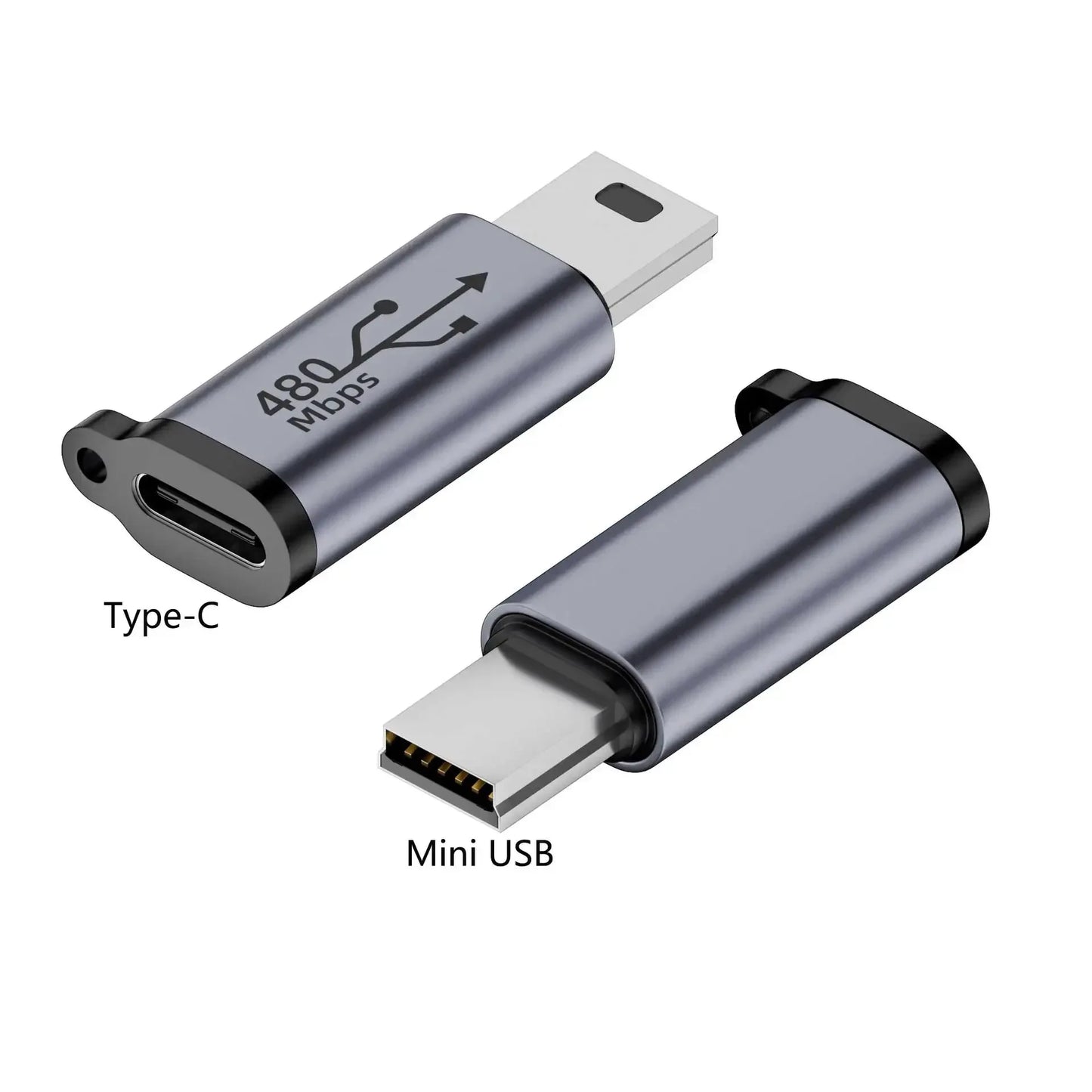 Multi Connector Adapter - Type C Female to Mini USB, Micro USB & iOS Conversion Adapter for Universal Device Compatibility