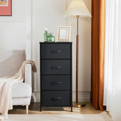 4-Layer Fabric Living Room Cabinets – Steel Frame Wardrobe Closet for Clothes Storage
