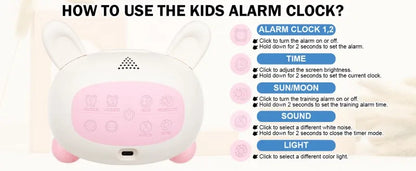 Kids Alarm Clock – OK to Wake Sleep Training Clock with Sound Machine, Birthday Gift for Boys & Girls