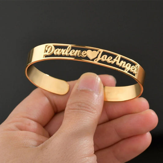 Personalized Couple Name Bracelet – Custom Handmade Gift for Her, Birthday or Anniversary
