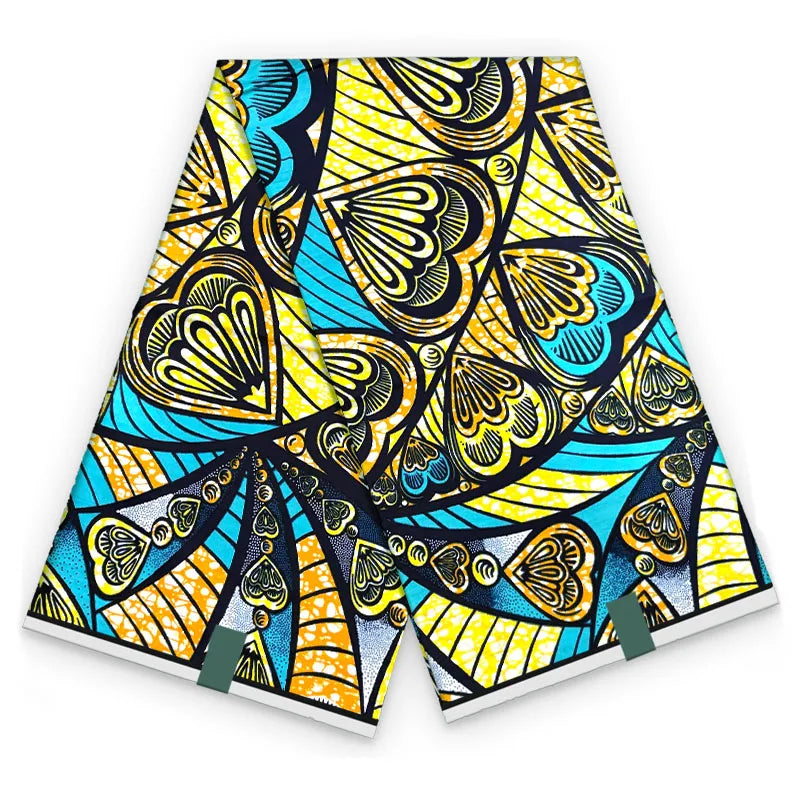 2026 African Ankara Wax Print Fabric - 100% Cotton Soft High Quality Original Real Wax Fabric for Party Dresses HH101