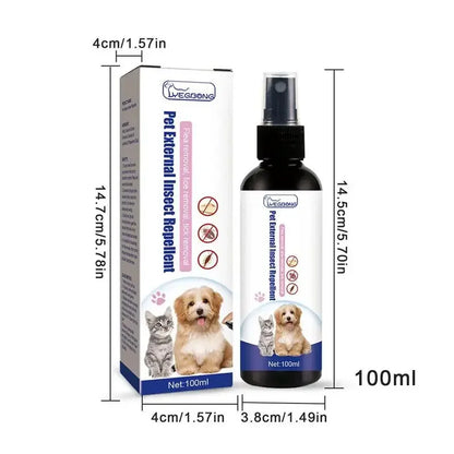 100ml Anti-Flea Drops for Dogs and Cats - Safe Insecticide for Home Use, Prevents Ticks and Lice