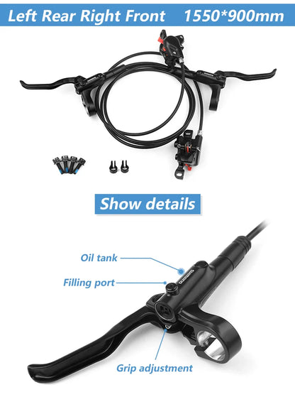 Shimano MT200 MTB Hydraulic Disc Brake Set – 160mm Rotors, BR-BL Calipers for Mountain Bike Cycling Parts