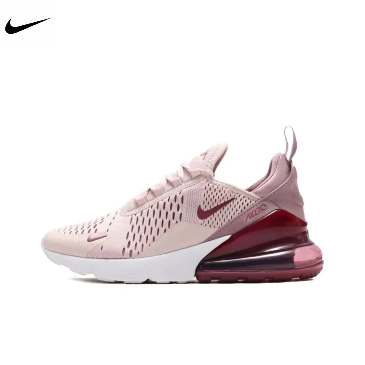 Nike Air Max 270 Running Shoes – Mesh, Shock Absorption, Non-Slip, Abrasion Resistant, Unisex Black & White Low Top