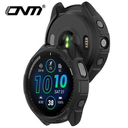 Silicone Protective Case for Garmin Forerunner 965 – Soft Flexible Shockproof Bumper Cover Shell Accessory for Garmin 965 Smartwatch