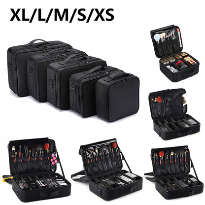 Professional Large Makeup Case – Travel Cosmetic Organizer & Nail Toolbox for Beauty Storage