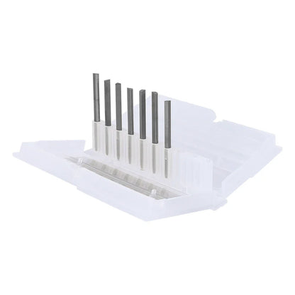 Tungsten Steel Engraving Cutter Set – Pneumatic Graver Jewelry Tools with Triangle & Spatula Blades for DIY Metal Crafting