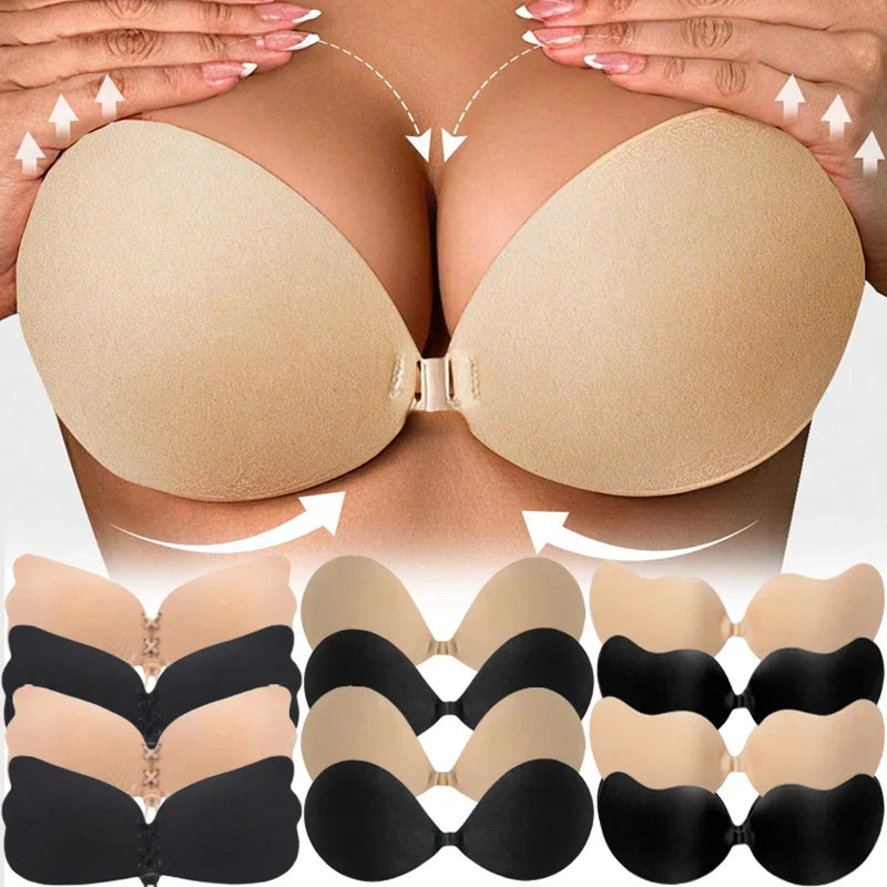 Invisible Nude Push-Up Bra Paste – Sexy Silicone Chest Stickers for Women, Wedding & Daily Use