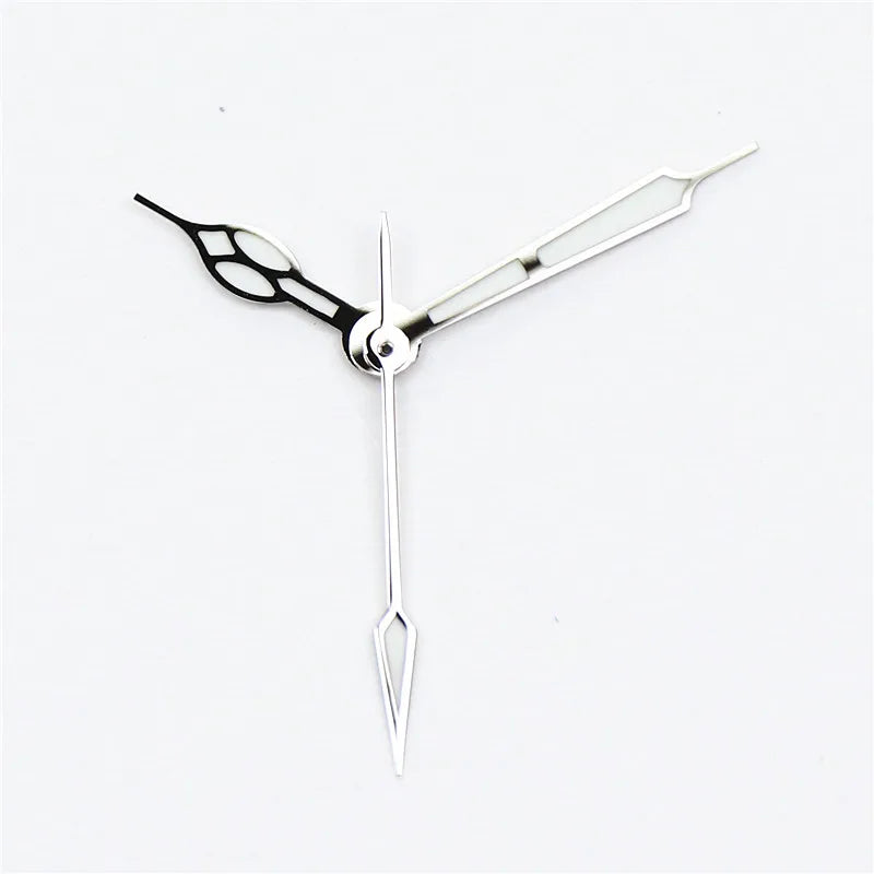 High-Quality Vintage Watch Hands - Polished BGW9 & C3 Luminescent Blue/Green Pointer for Seiko NH35/NH36 Movement Conversion