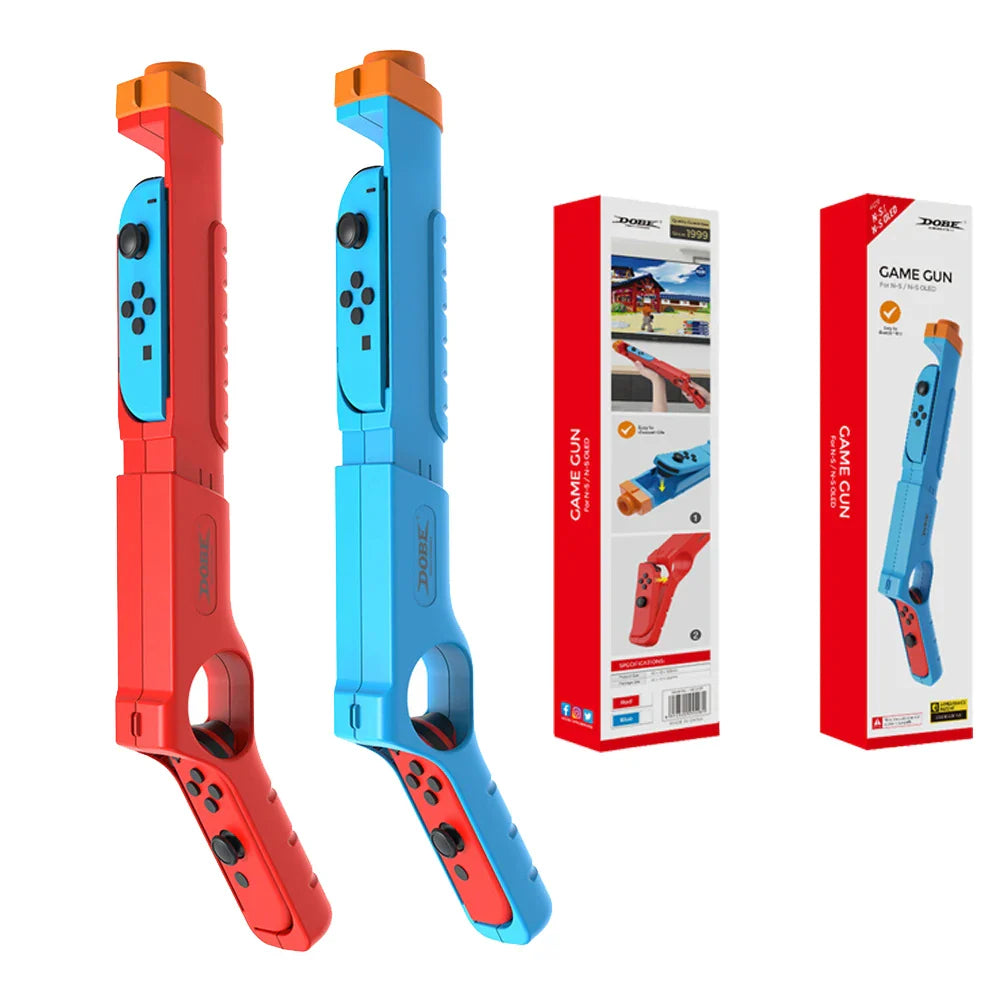 Nintendo Switch OLED Handgrip – Joystick Shooting Gun Controller with Gamepad & Card Storage Accessories