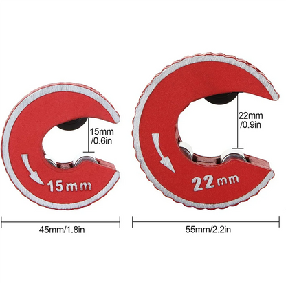 2PCS Mini Copper Pipe Cutter Set – 15mm & 22mm Zinc Alloy Tube Cutter for Copper & Aluminum Pipes