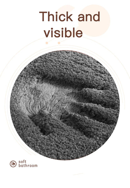 Anti-Slip Faux Cashmere Memory Foam Carpet – Super Absorbent Coral Fleece Floor Mat for Kitchen, Living Room & Bathroom