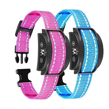 Anti-Bark Dog Collar - Adjustable 8-27 Inch Shock Training Collar for Small & Medium Dogs with Bark Control Device