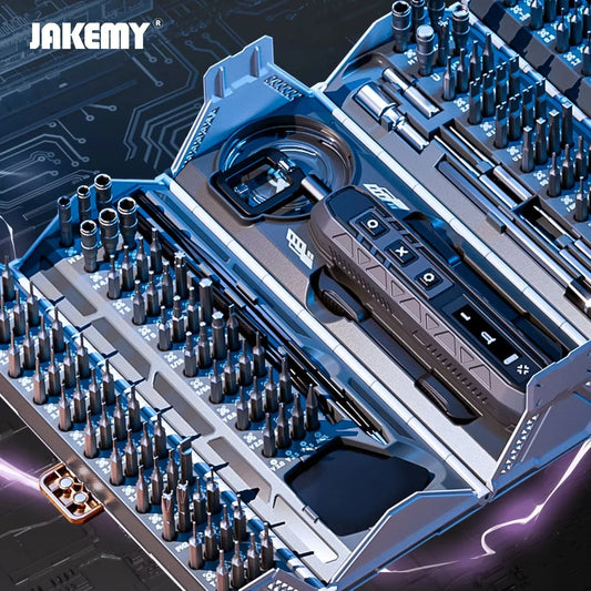 180-in-1 Precision Electric Screwdriver Set — Magnetic Phillips, Torx & Hex Bits with LED Repair Tool Kit Gift for Men