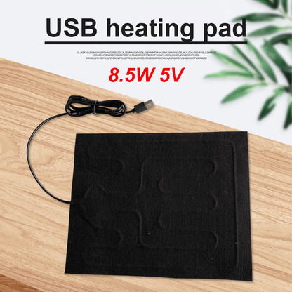 USB Heating Pad - Folding Heated Sheet for Car Seat, Waterproof Seat Warmer for Pets, Reptiles, and Animals - Winter Warm Heater Mat