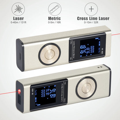 40M/60M Mini Smart Laser Distance Meter | Portable USB Rechargeable Infrared Rangefinder