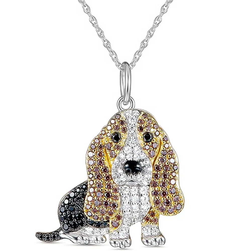 Schnauzer Dog Pendant Necklace – Cute & Elegant Puppy Jewelry for Women, Perfect Gift for Dog Lovers