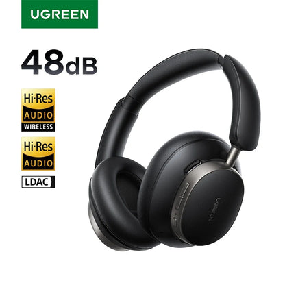 UGREEN Studio Pro ANC Wireless Over-Ear Headphones – Bluetooth Earphones with 48dB Noise Cancellation, Hi-Res LDAC, 120H Playtime