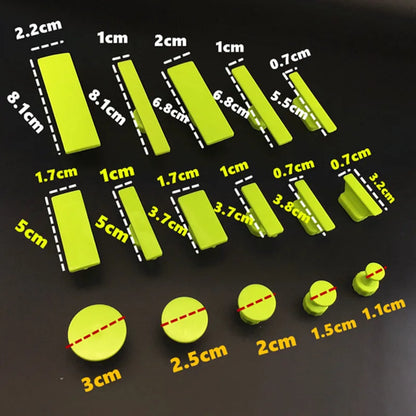 16/32pcs Paintless Car Dent Repair Pulling Tabs – Auto Body Damage Removal Kit Compatible with T-Bar Slide Hammer, Metal Surface Dent Fixing Tools, Car Body Repair Accessories