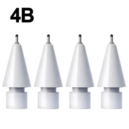 4X Replacement Tips for Apple Pencil 1 & 2 | Soft Silicone Protective Nibs for Touch Screen Stylus