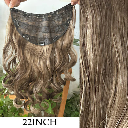 Women’s 7Pcs Hair Extensions with 16 Clips – Natural Black Straight Ombre Hairpiece