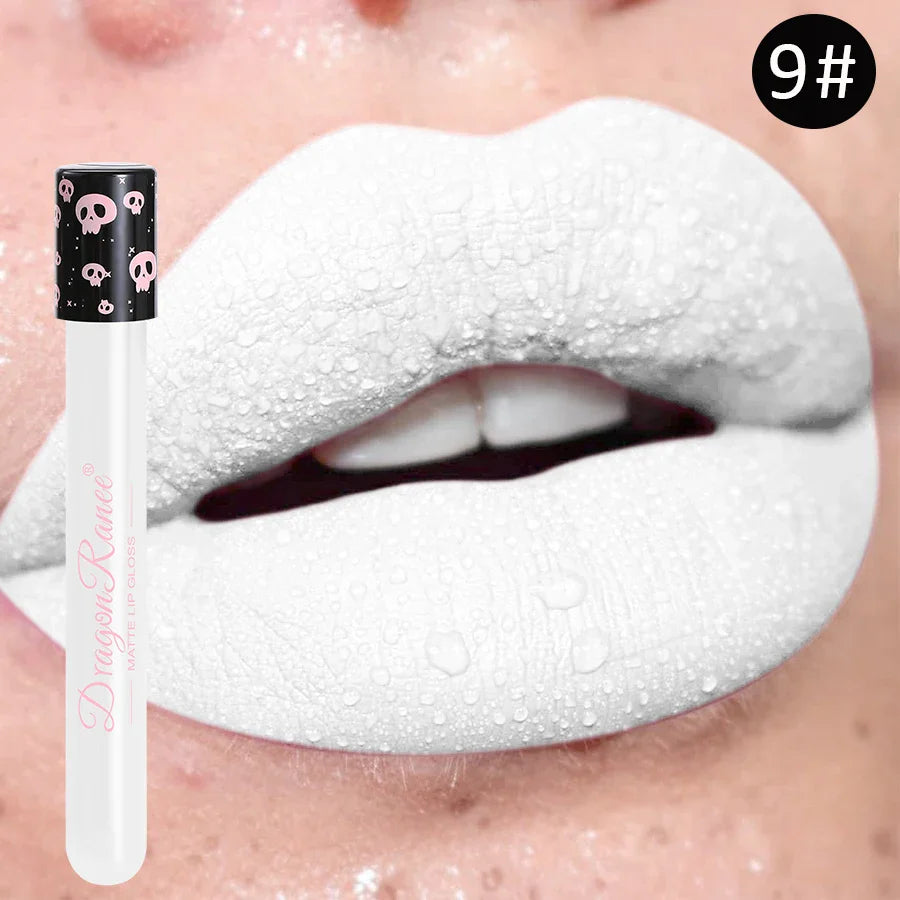 Colored Lip Gloss – Waterproof Matte Lip Glaze in Test Tube, Easy-to-Apply, Long-Lasting Party Lip Makeup